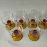 Selency amber stemmed glasses x Monoprix Croisé Laroche