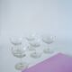 Set of 5 molded glass champagne glasses 1950