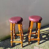 Pair of vintage 80s bar stools