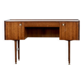 Midcentury Meredew Desk In Walnut And Brass.
