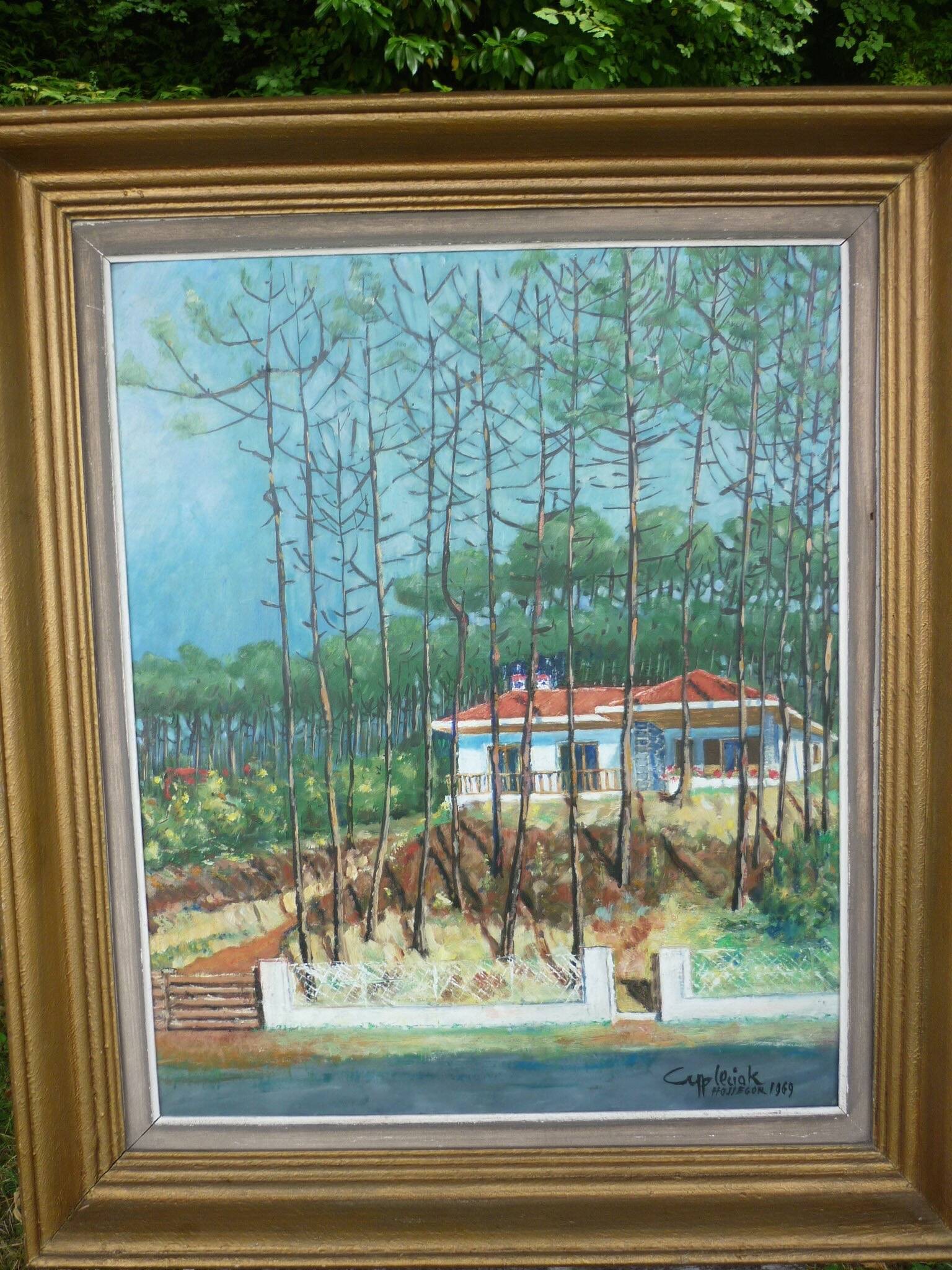 Painting Villa in the pines in Hossegor