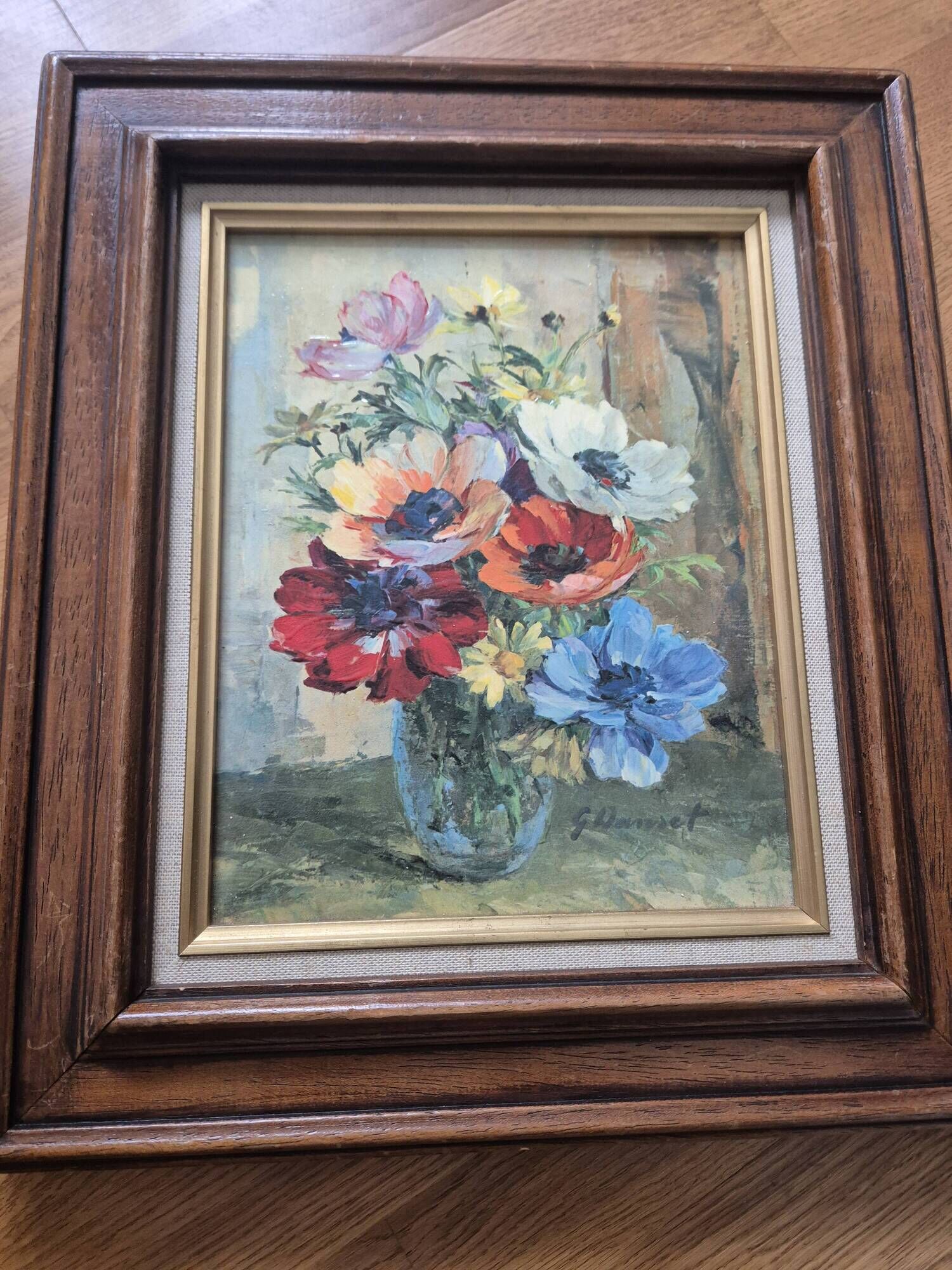 Original oil – Flower bouquet signed, Guido Hanset (1910-1992)