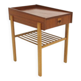 Table de chevet scandinave en teck et en chêne, Suède, 1960