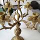 Old chandelier with 5 branches, decorated with Rinceaux, Louis XV / Rocaille style. In gilded bronze