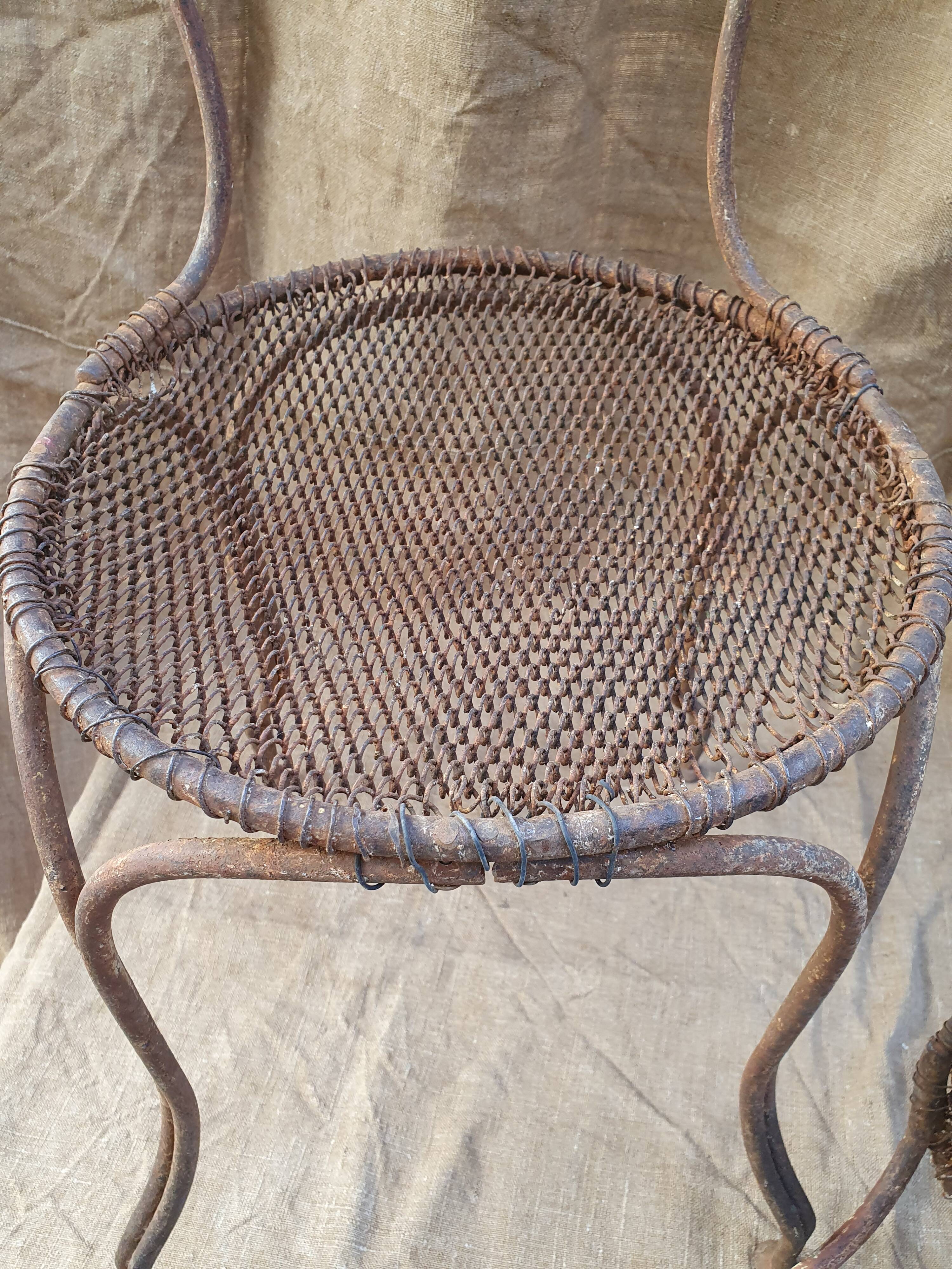 Pair of 19th century garden chairs