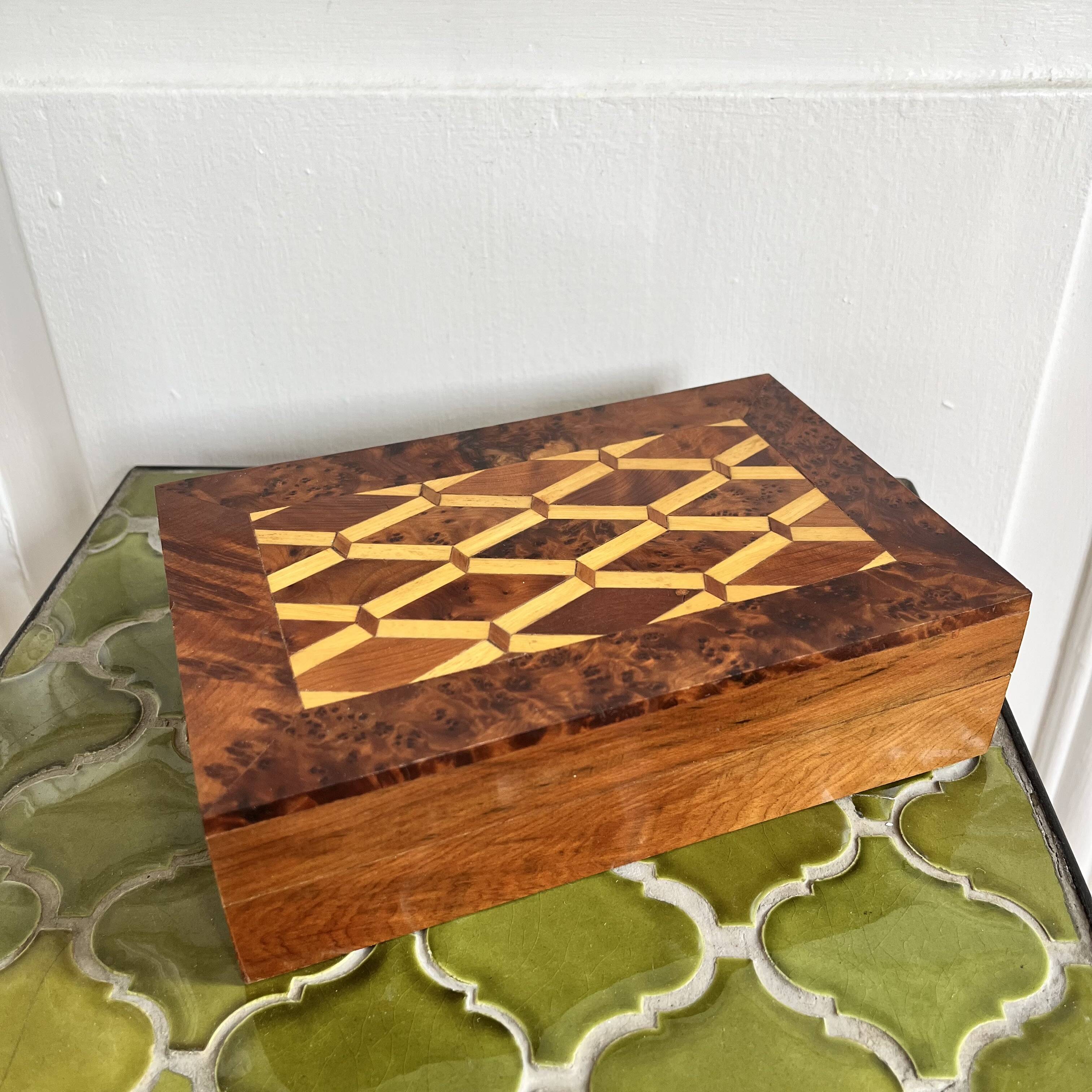 Wooden marquetry box