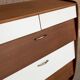 Furniture shoes, teak revamps white blue
