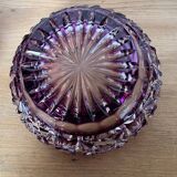 Amethyst cut Bohemian crystal bonbonnière – 20th century