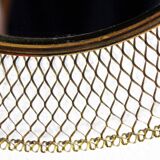 Round gold metal mirror