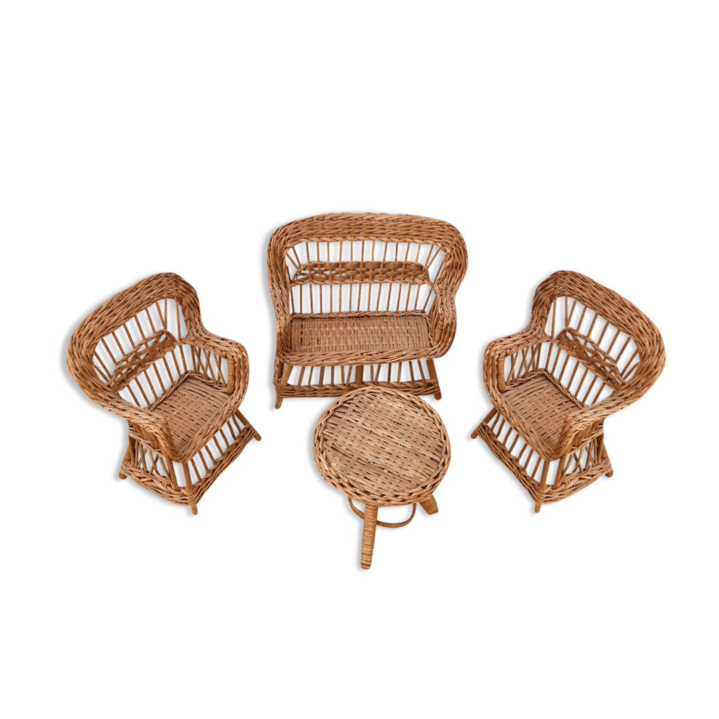 Old wicker garden furniture toy