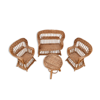Old wicker garden furniture toy