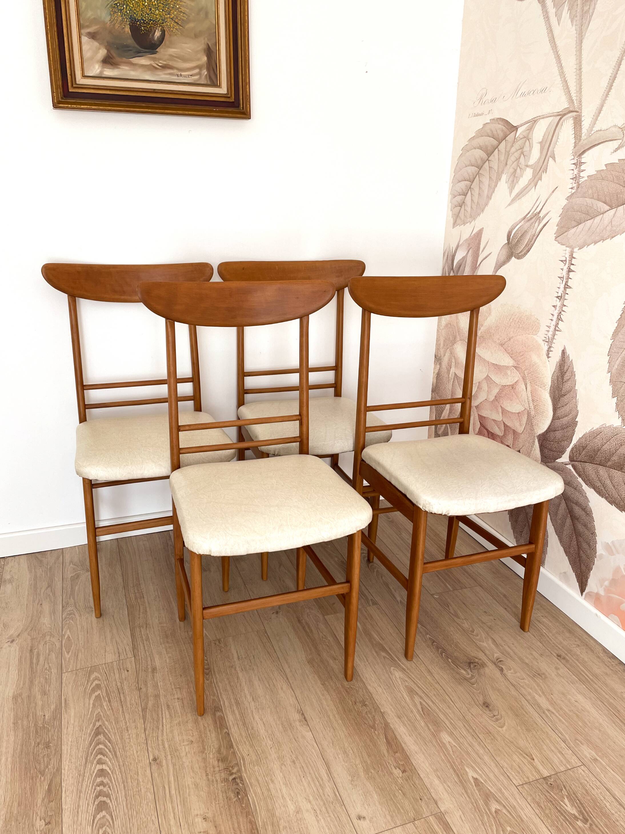 Set of 4 chairs, 1960s