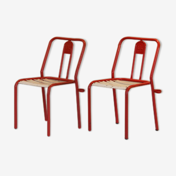 Paire chaises guinguette