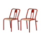 Pair of Tolix T4 guinguette chairs