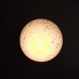 Glass globe pendant lamp by Clichy blue art deco