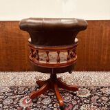 Brown Chesterfield Captain Desk Chair Office chair
