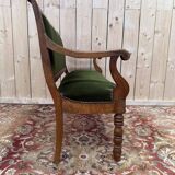 Petite canapé - banquette époque Restaurarion en noyer