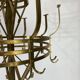 Large brass coat rack Secession by Adolf Loos
