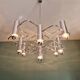 Large geometric chandelier in chrome metal, design by G. Sciolari, 1970.