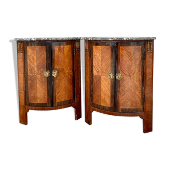 Pair of notches in marquetry style Louis XVI XIX century