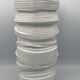 Vase tubular shape MODERNIST in ceramic enamelled White 30.5 cm