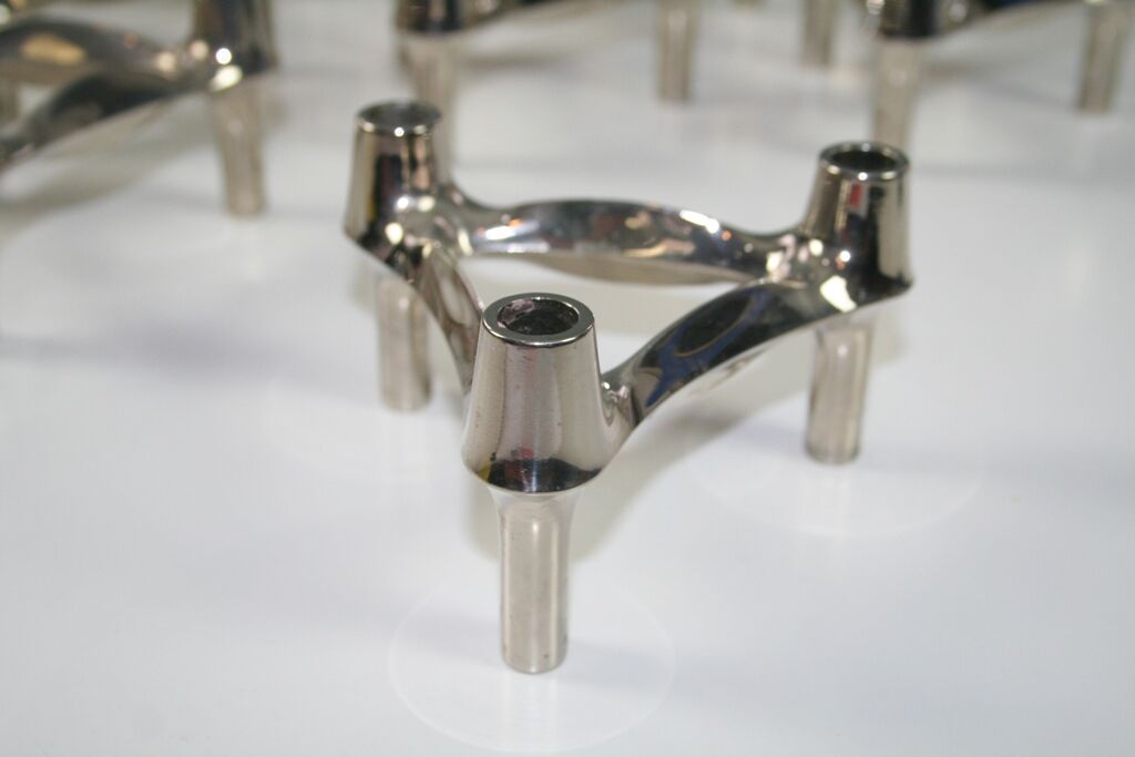 Lot of 10 BMF Nagel 1970 modular candlesticks