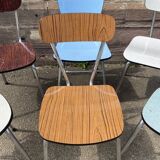6 vintage mismatched formica chairs