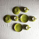 Set of 4 cups tea/coffee Jars with saucers