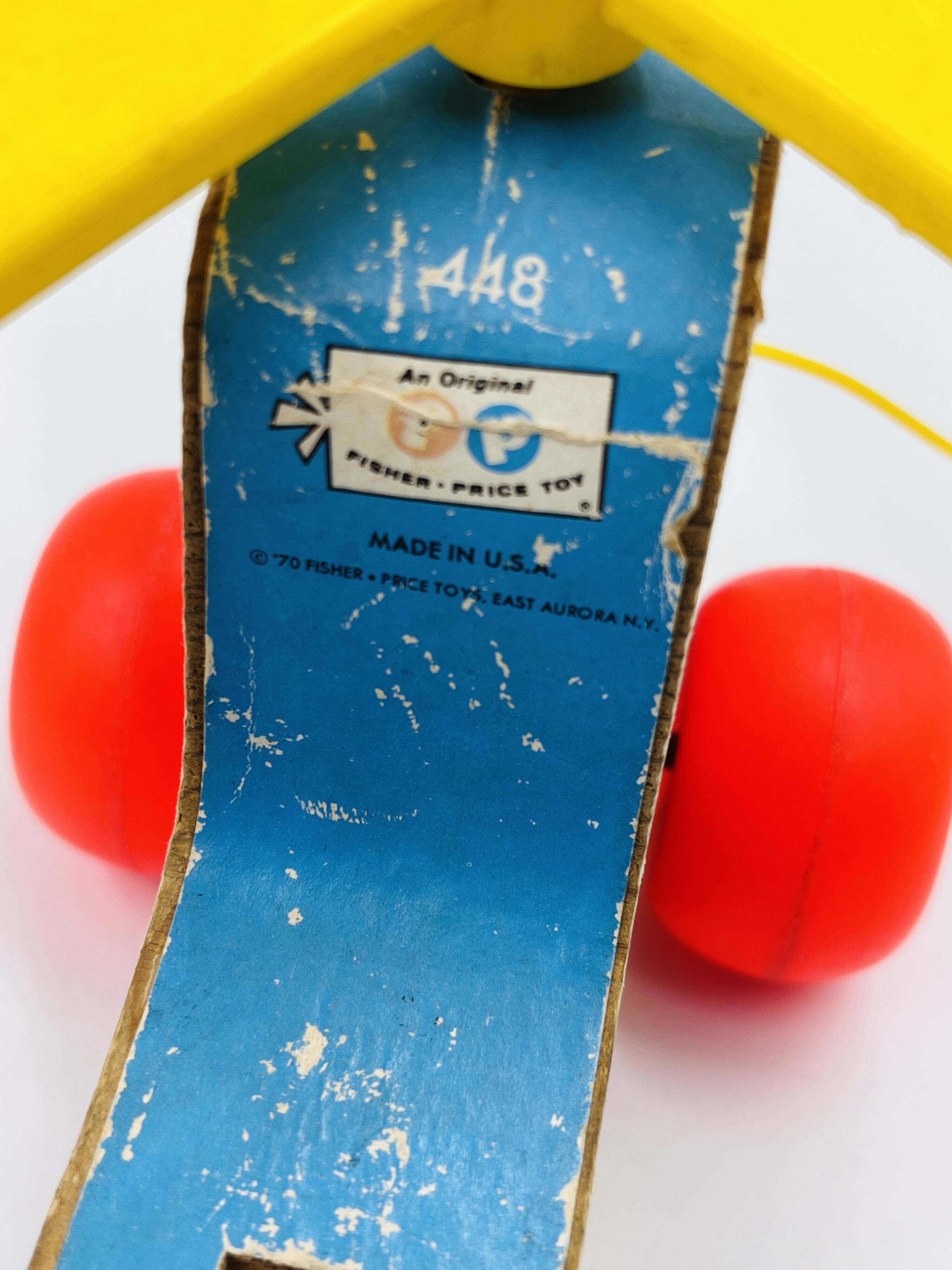 Set of 4 Fisher-Price wooden toys from the 1960s