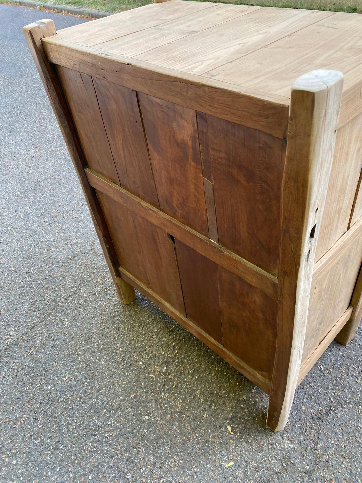 Small solid elm wardrobe - Shandong China around 1900