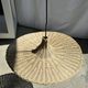 Small suspension, rattan luminaire in hat shape D:60cm