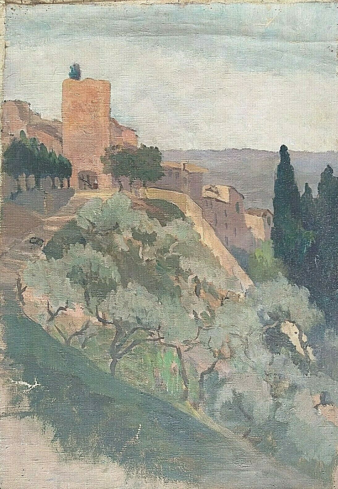 Huile sur toile par Guillot Rafaillac paysage du sud 1930