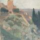 Huile sur toile par Guillot Rafaillac paysage du sud 1930