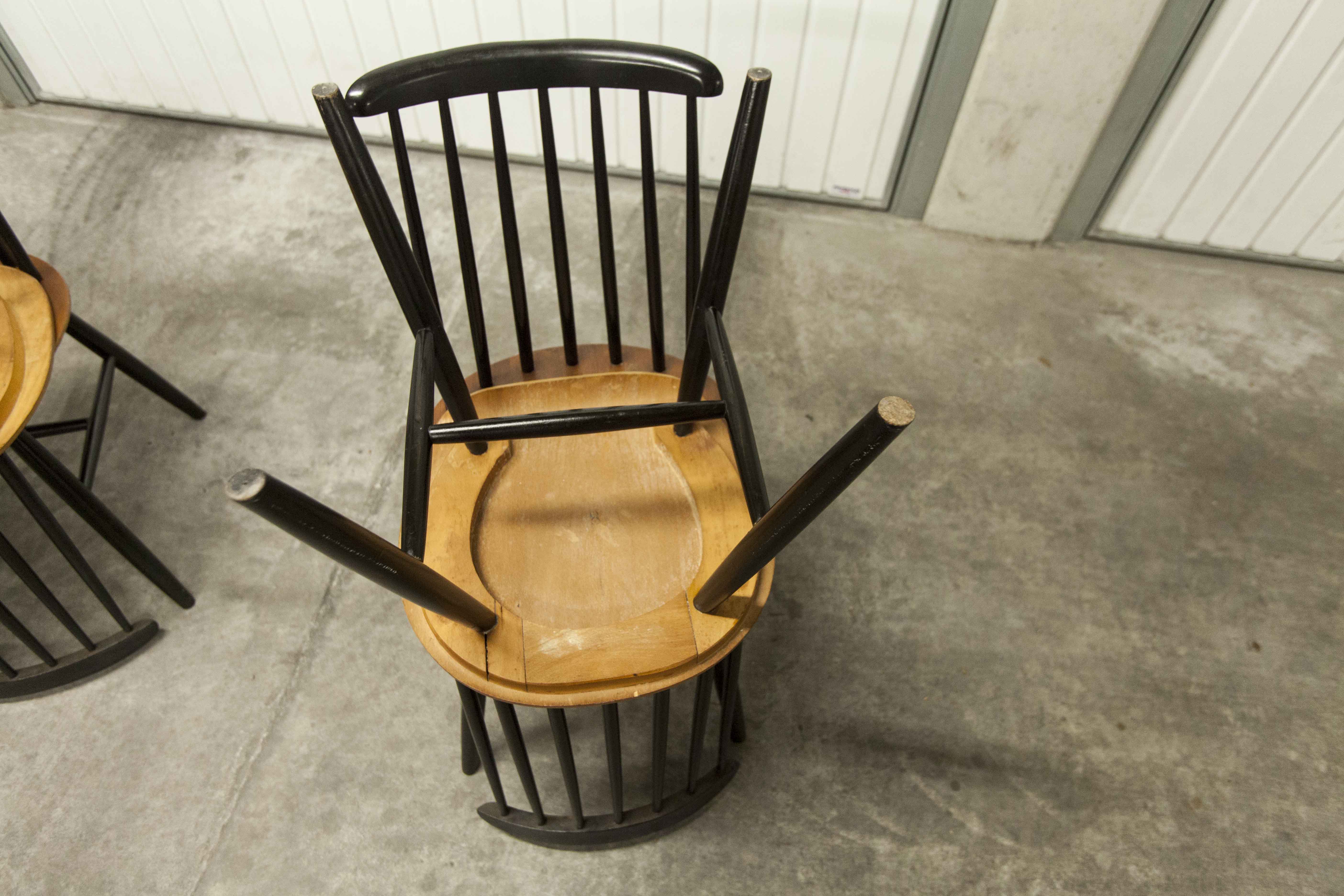 Set of 4 Fanett chairs by IImari Tapiovaara 1960