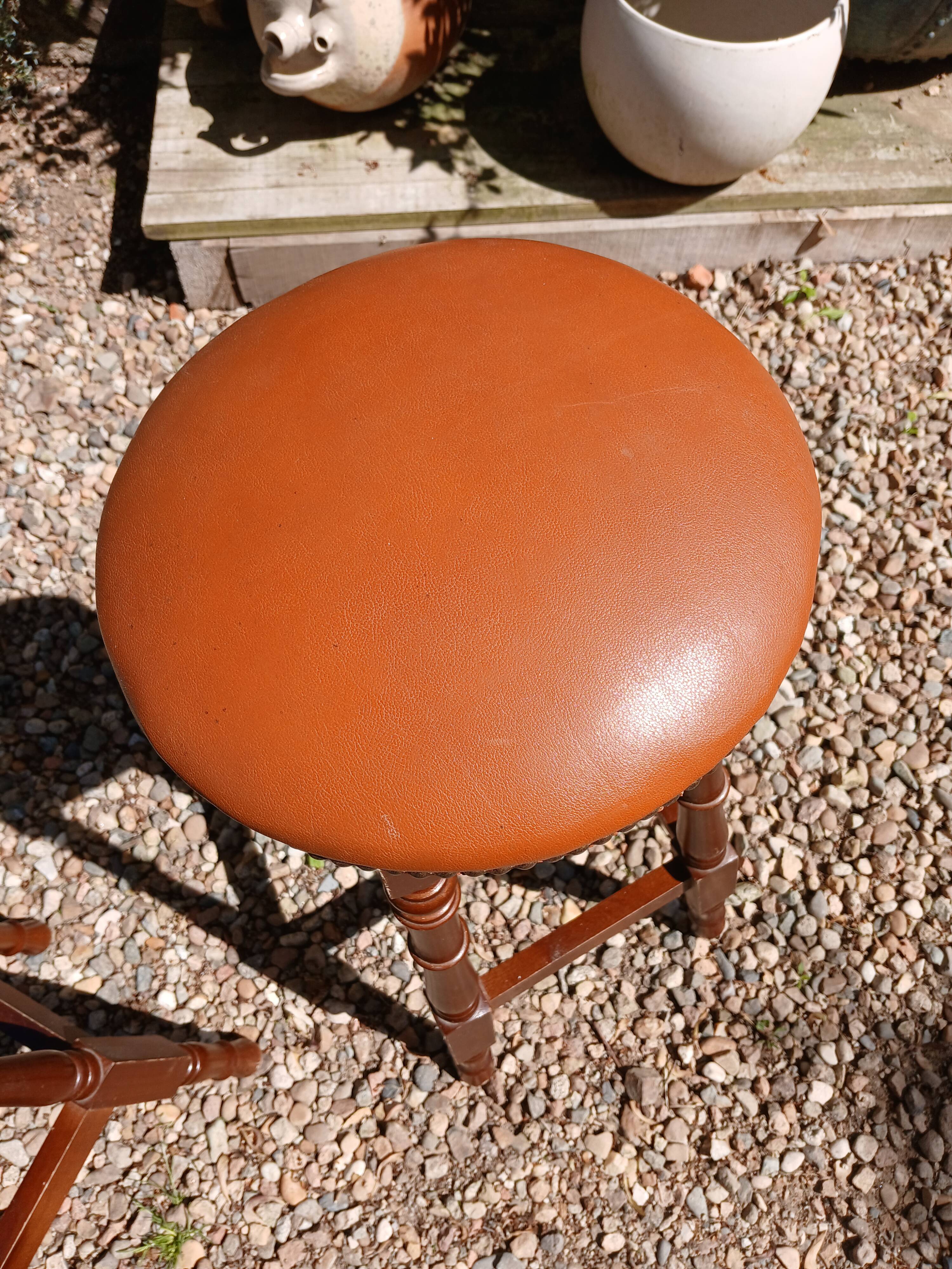 2 vintage bar stools
