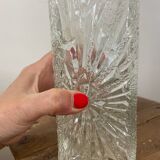 Vintage rectangular glass vase