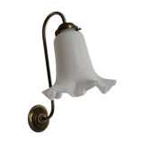 Tulip and laton wall lamp