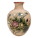 Italian vase from the 70s, in a delicate pink color with floral decoration.