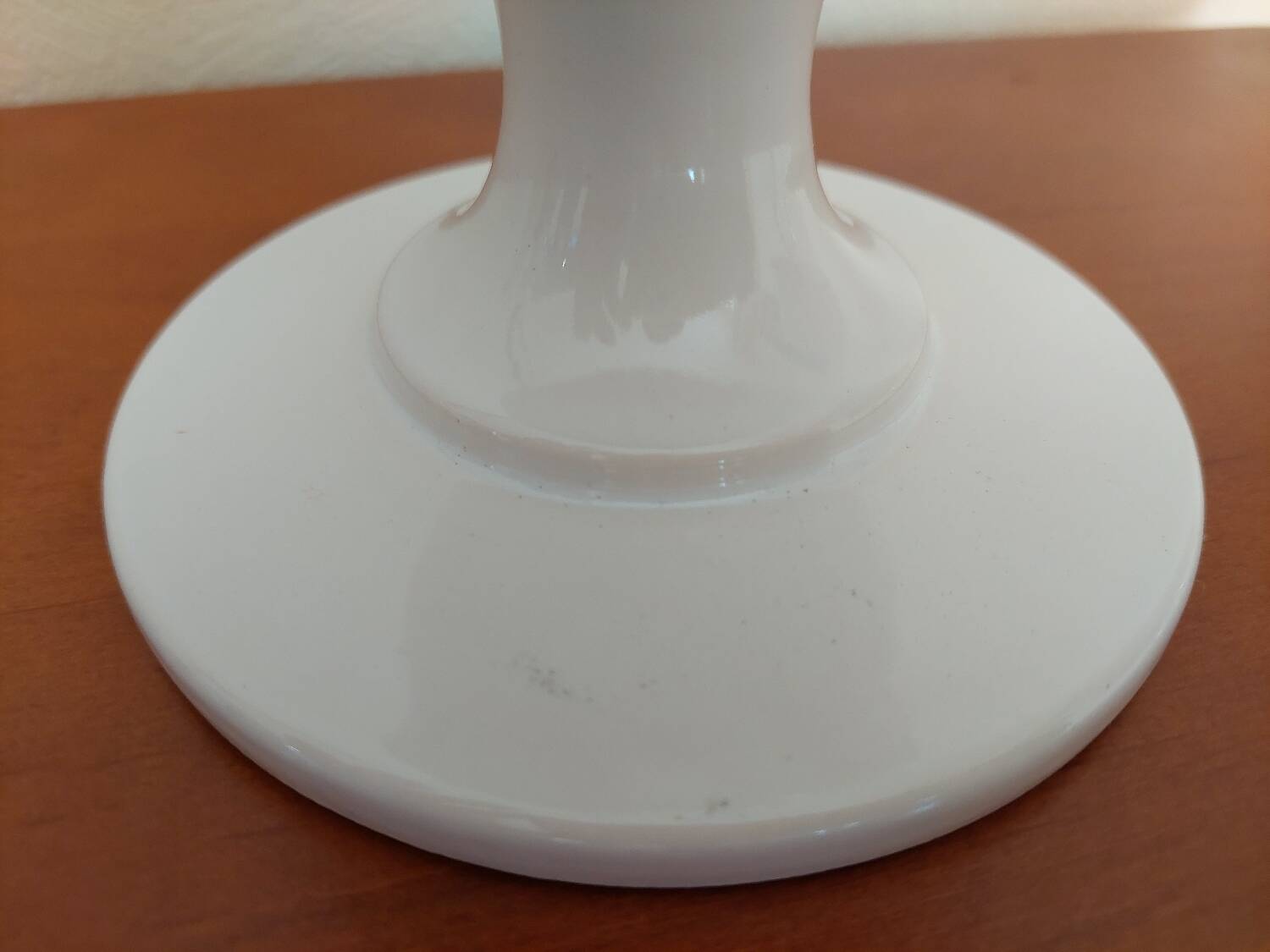 Vase signed Pol Chambost in white enameled ceramic