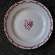 1 set of 6 Art Deco dessert plates made of Limoges porcelain