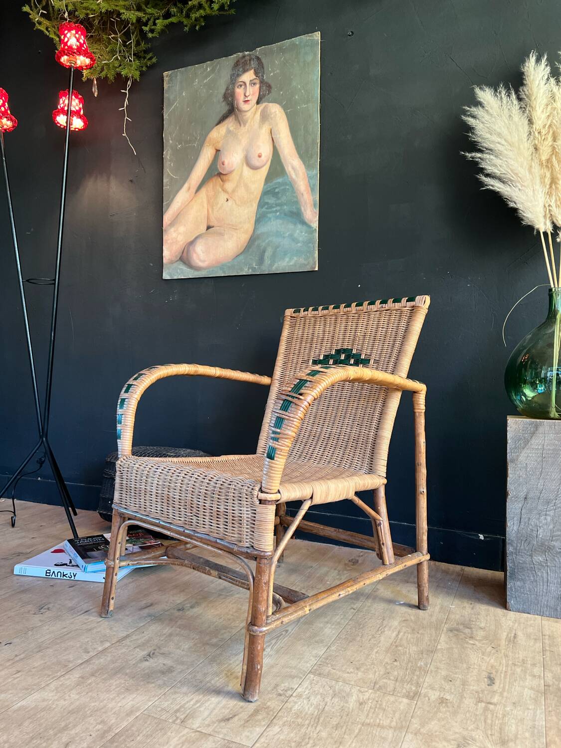 Wicker armchair