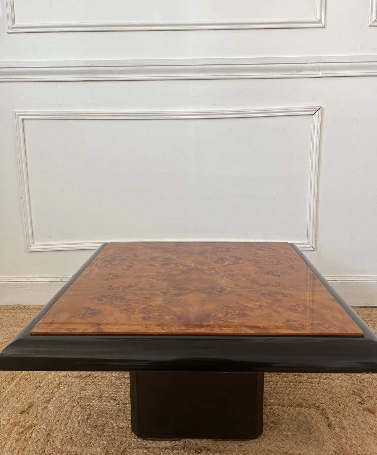Vintage 70s elm burl coffee table