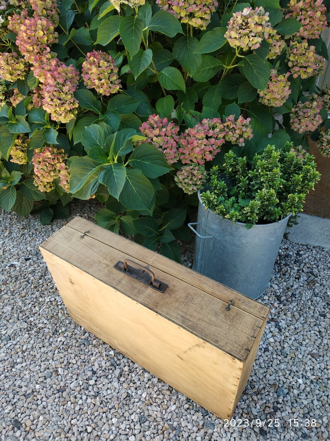 Wooden suitcase