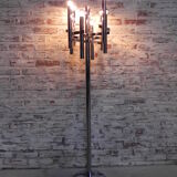 Standing chrome lamp uplight with 8 points of light