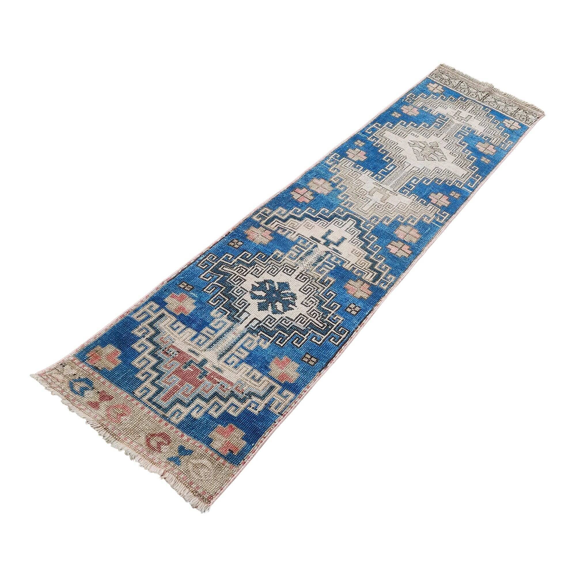 Tapis de couloir turc vintage 53x206 cm