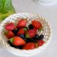 Cup fruit braided white twisted ceramic earthenware