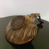 Brass shell wall soap dish, mid-20th century