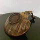 Brass shell wall soap dish, mid-20th century