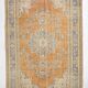 Coral orange 62s vintage rug, 226x331cm