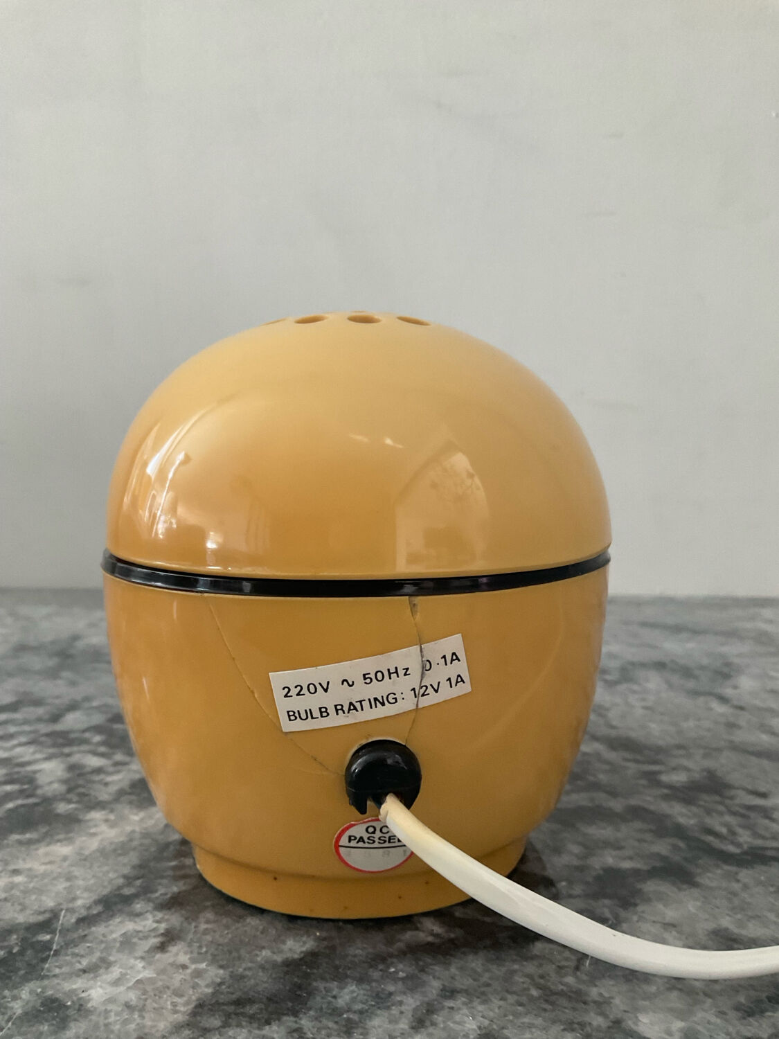 Timco articulated desk lamp with alarm clock from the 1970s.